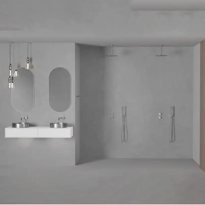 Takduschset Scandtap Steel Harmonized 2Z för Inbyggnad
