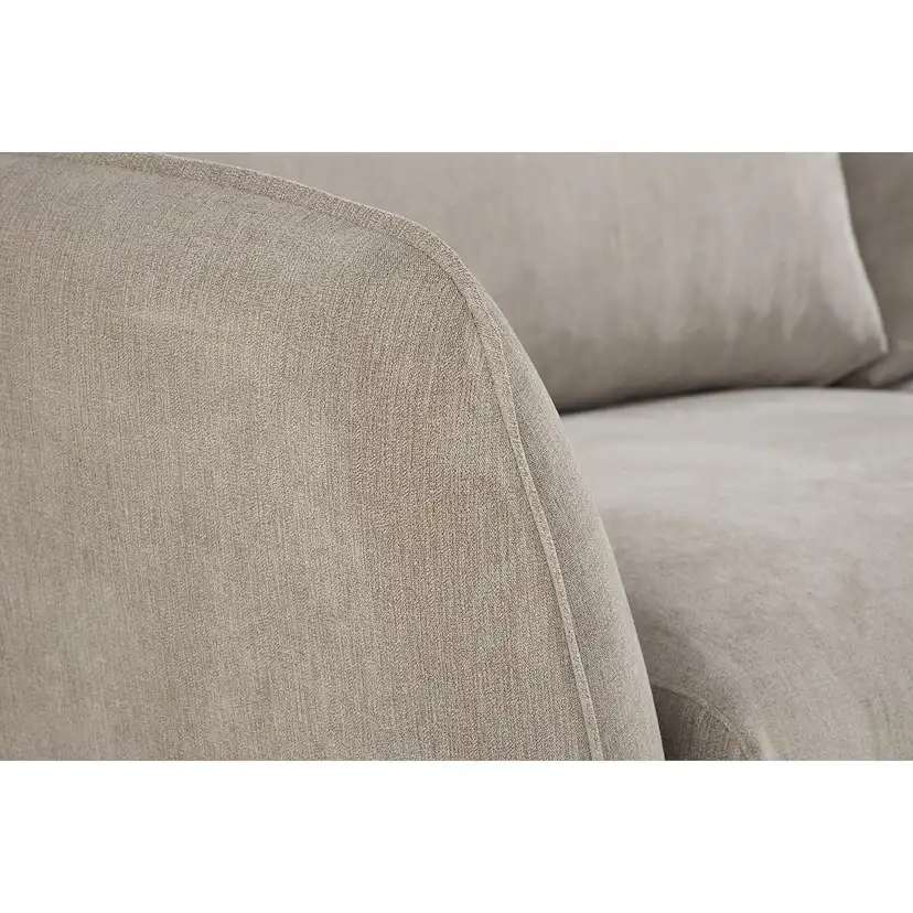 Trend Lyx Schäslongsoffa Vänster Beige, Svarta ben