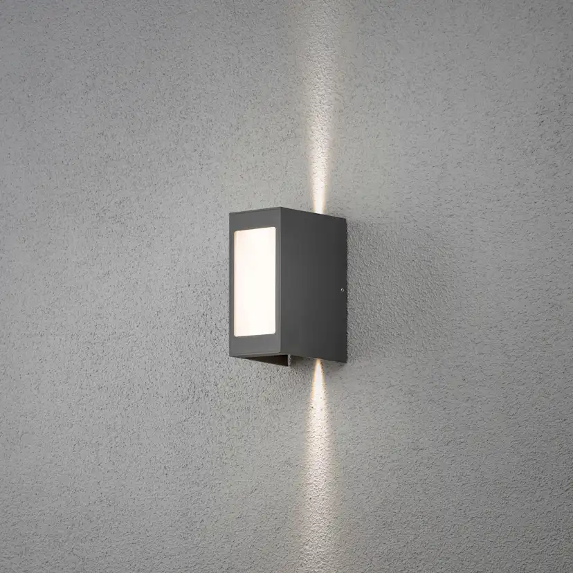 Cremona vägglykta upp/ned/fram 3x3W "High Power" LED mörkgrå WxDxH: 80x130x70 mm