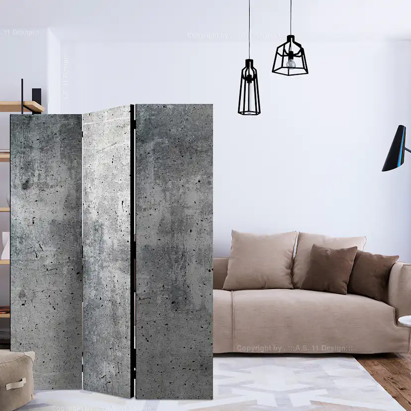 Rumsavdelare Arkiio Fresh Concrete 135x172 cm