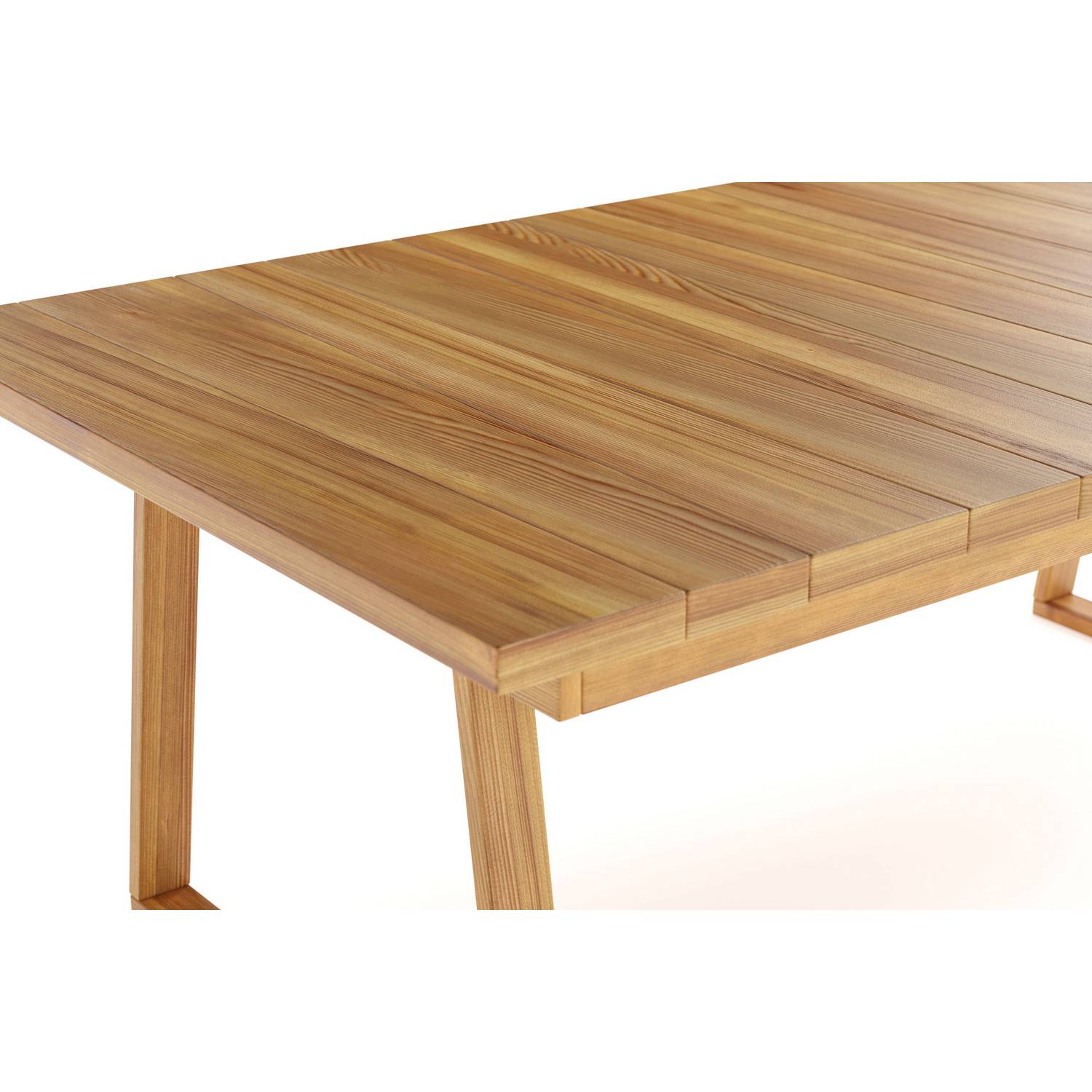Trädgårdsbord deNoord Menorca Stort Rektangulärt Matbord i trä Utomhus 100x180 cm