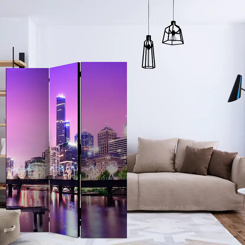 Rumsavdelare Skärmvägg Arkiio Purple Melbourne 135x172 cm
