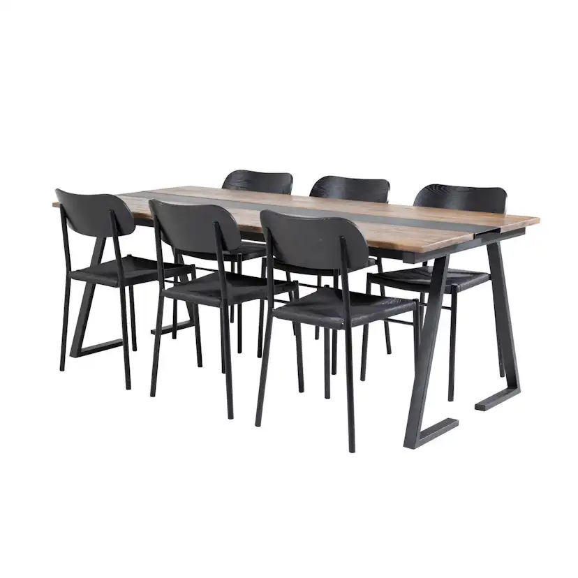 Matgrupp Venture Home Jakarta med 6st Polly Stolar