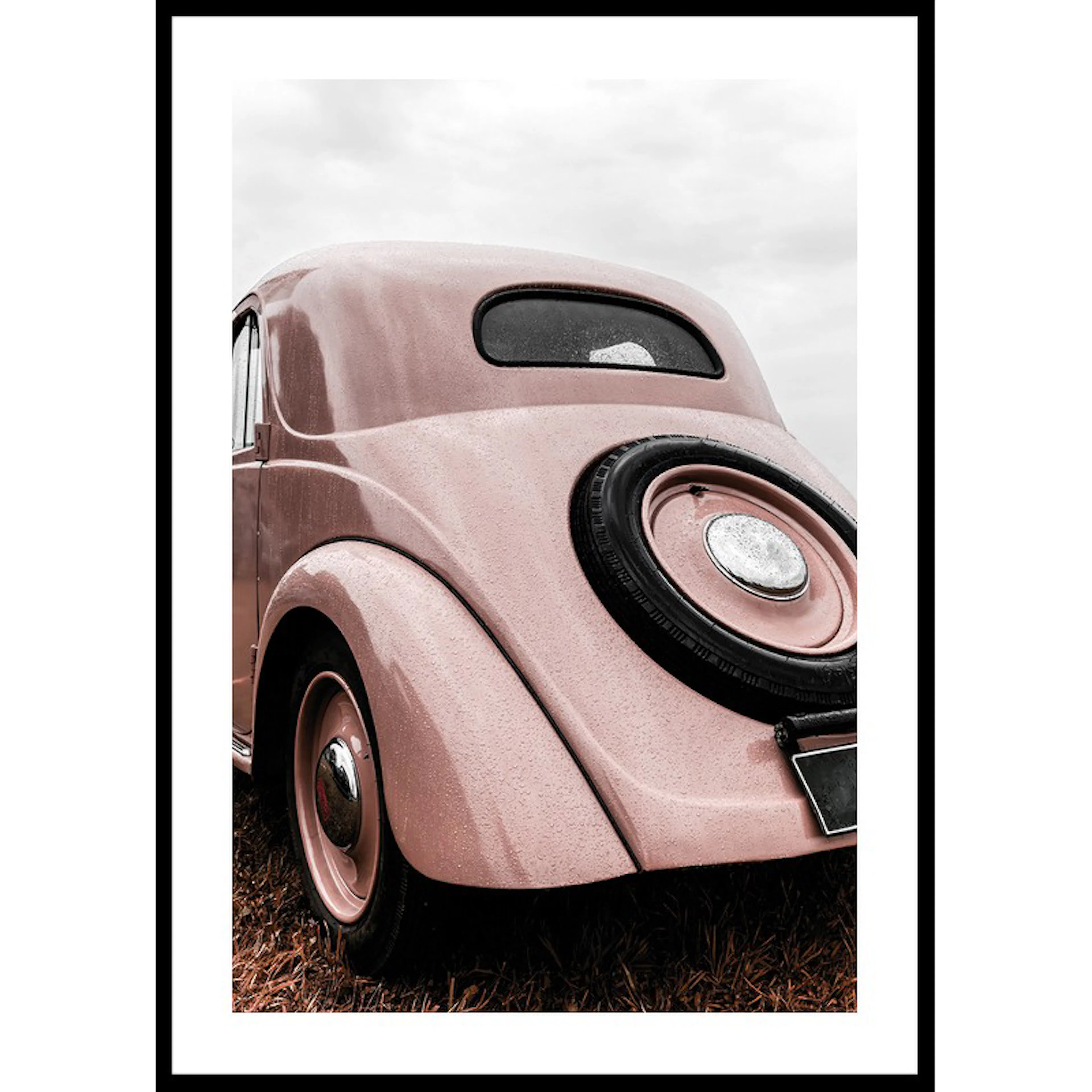 Vintage Pink Car No2 30x40 30x40 cm