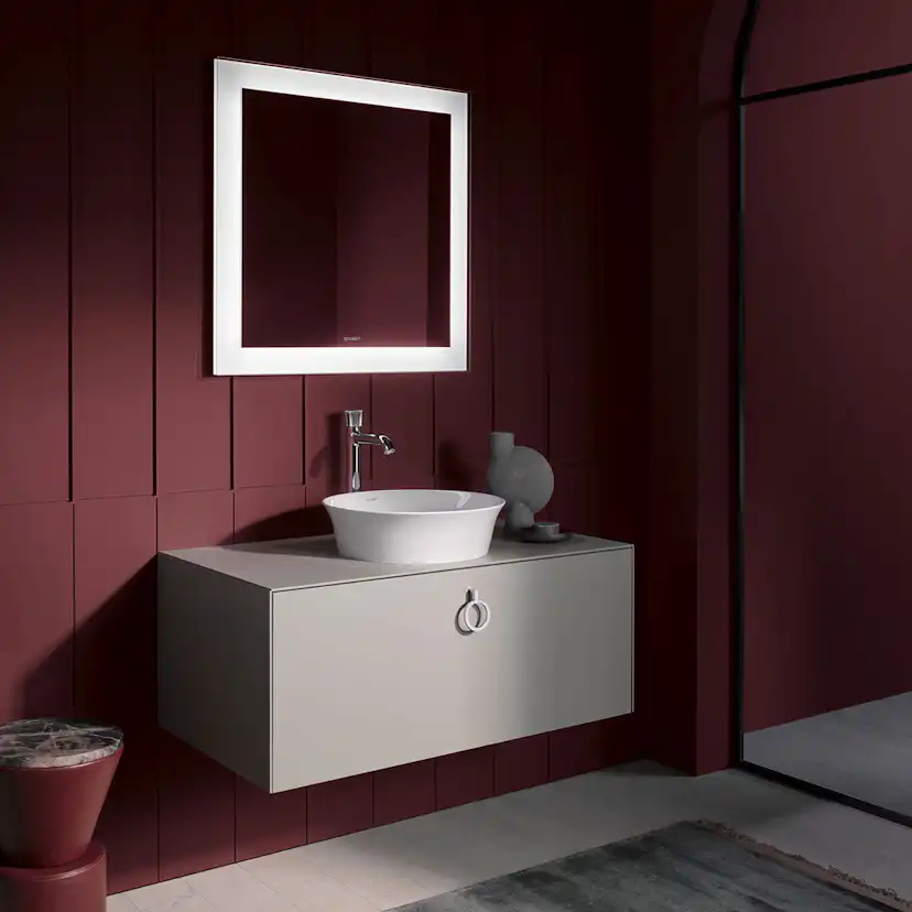 Tvättställ Duravit White Tulip för Placering på Bänkskiva Vit Högblank 430 mm