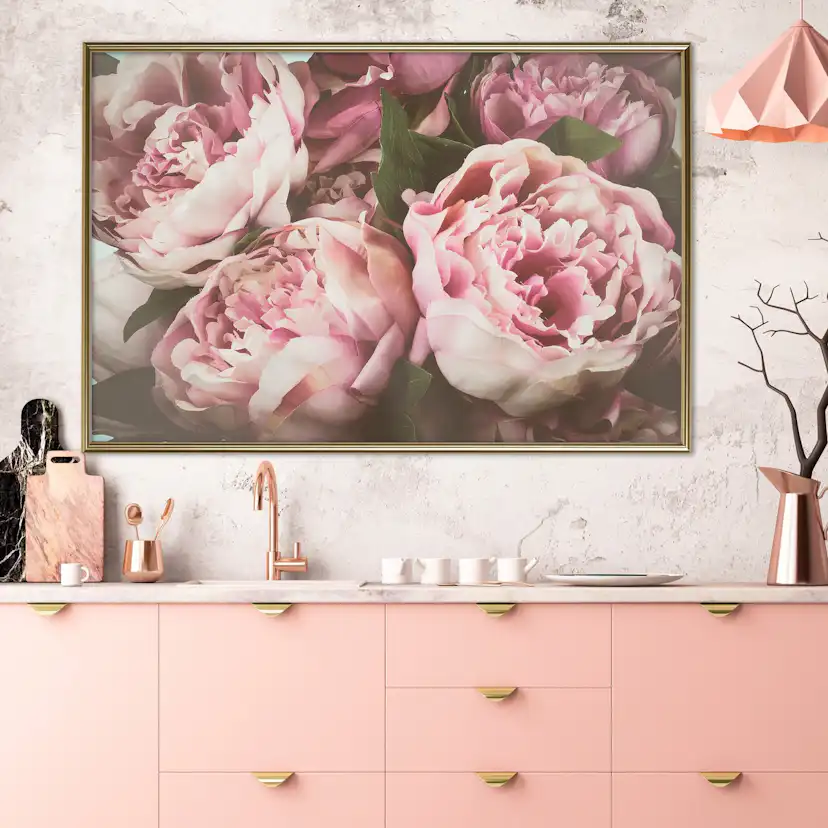 Poster Artgeist Affisch Pink Peonies