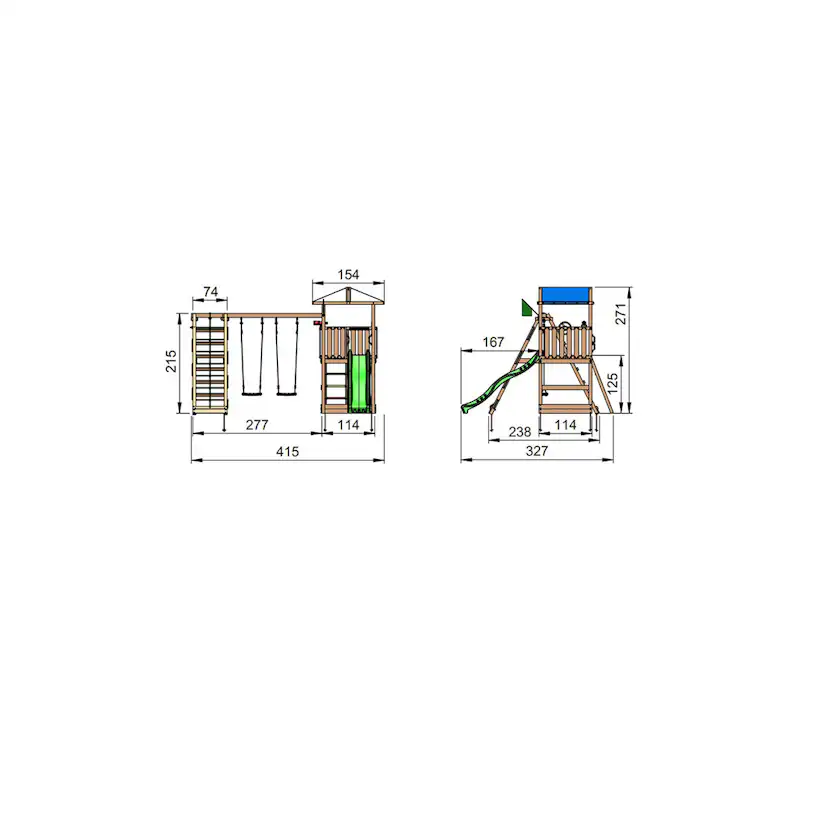 Lektorn Jungle Gym Hut Komplett Inkl Climb Modul X'tra