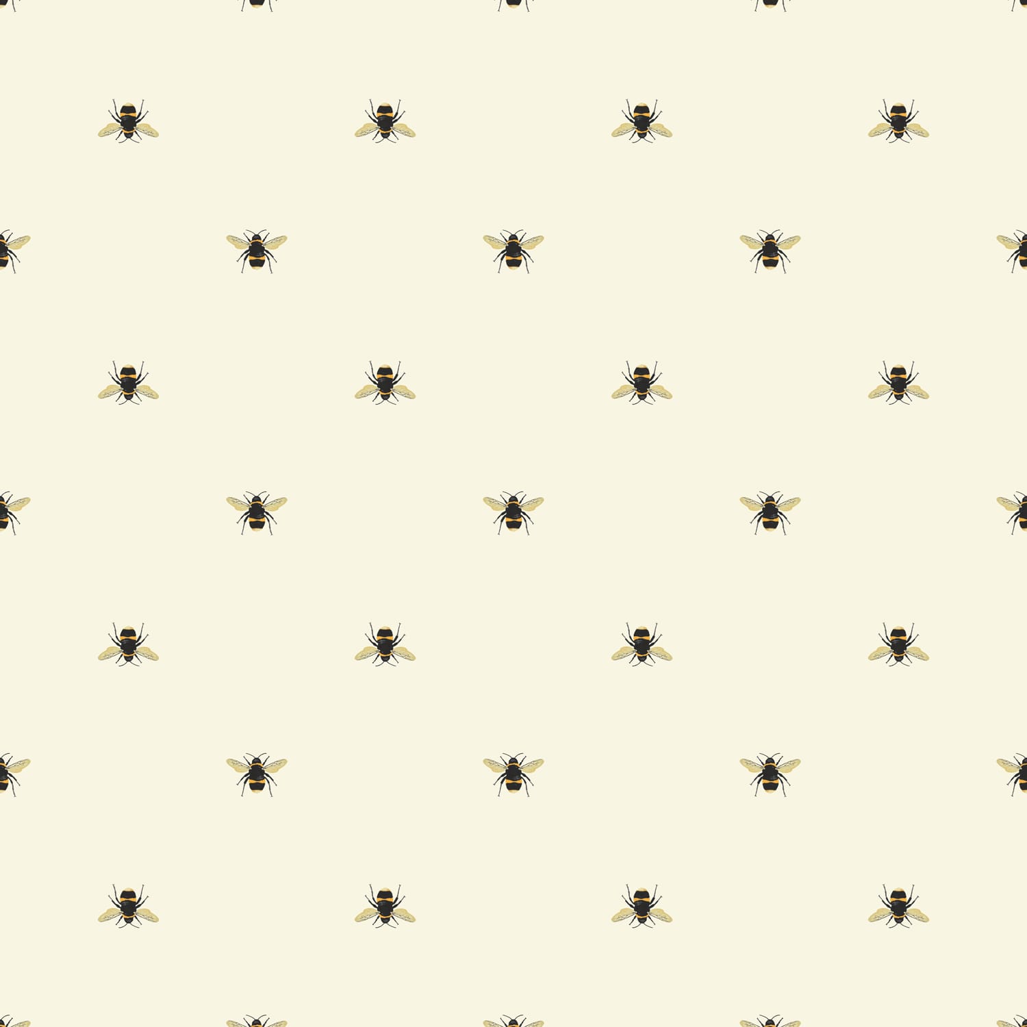 Fototapet Joules Botanical Bee Crème 10mx52 cm