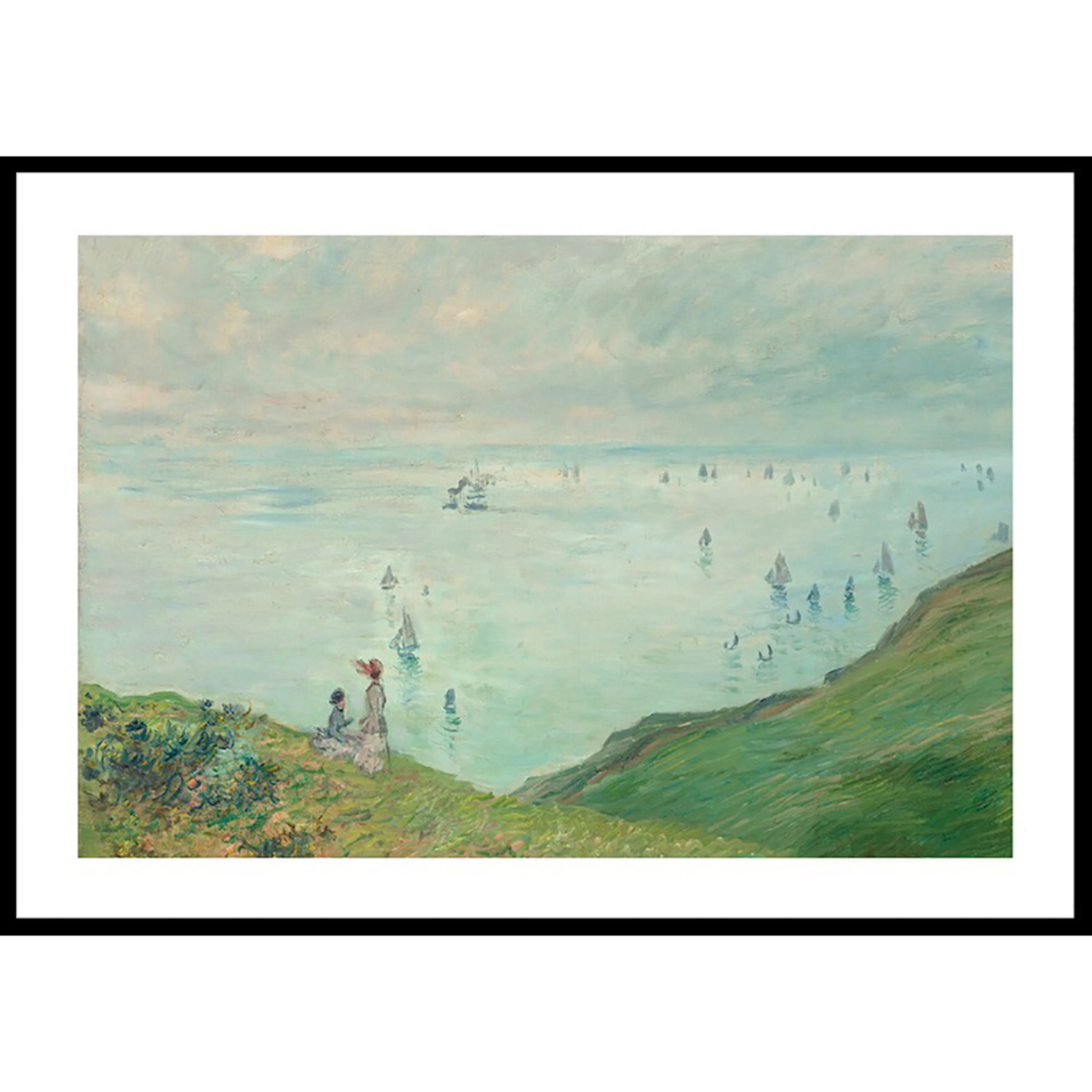 Poster Gallerix Cliffs at Pourville By Claude Monet