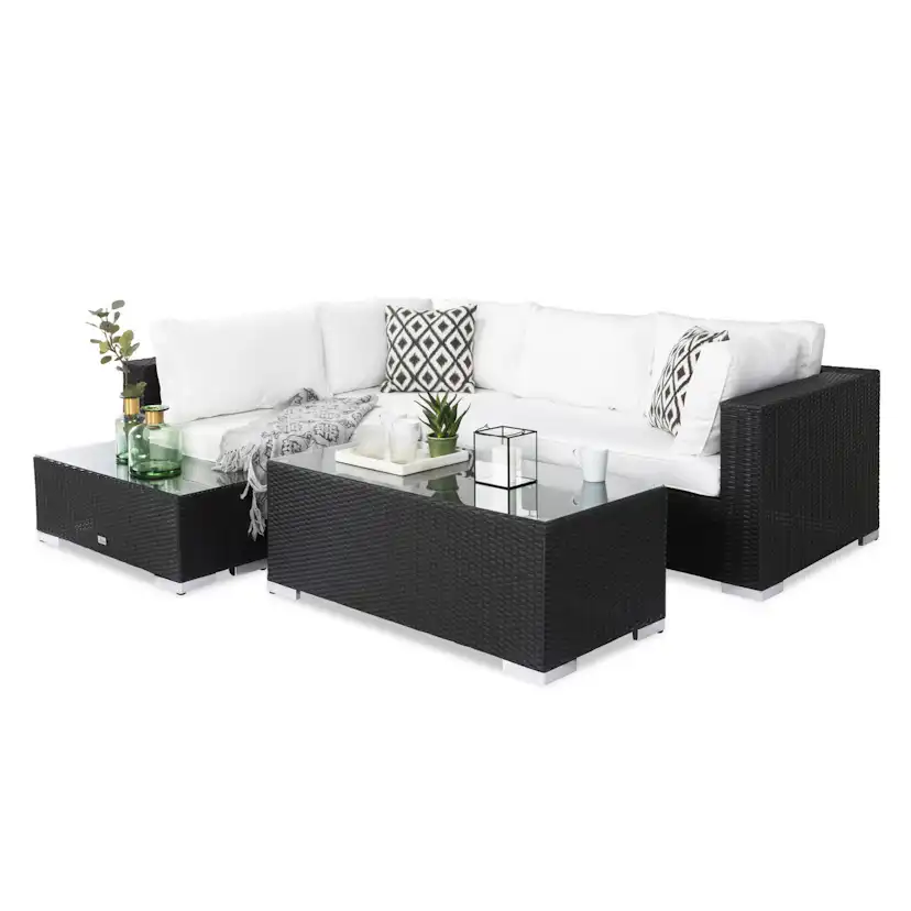 Loungegrupp Comfort Garden Bahamas 4-sits med Avslut och Bord Utomhus