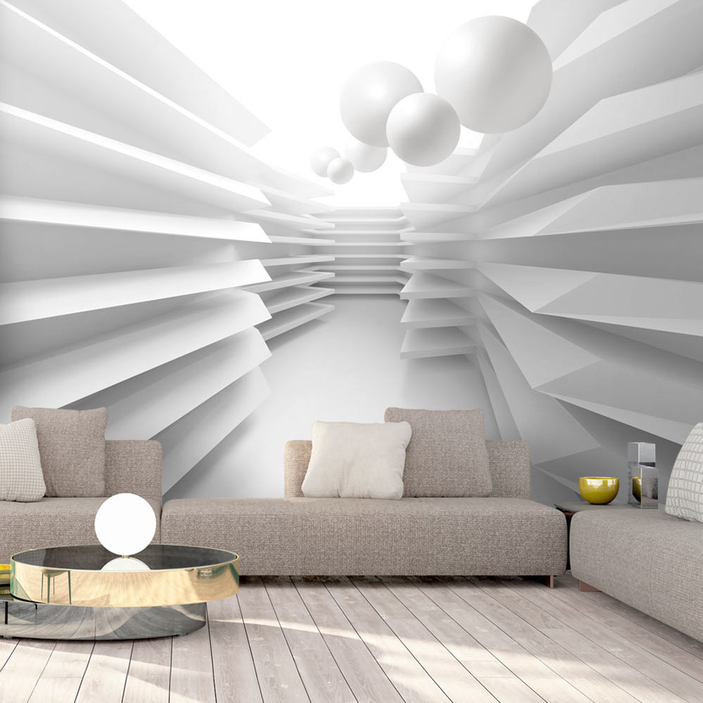 Fototapet Arkiio Självhäftande White Maze