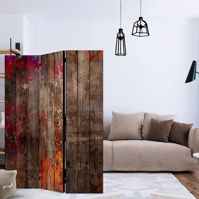 Rumsavdelare Skärmvägg Arkiio Stained Wood 135x172 cm