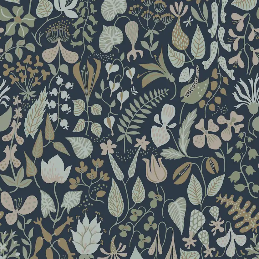 Tapet Boråstapeter Stig Lindberg Herbarium 1977