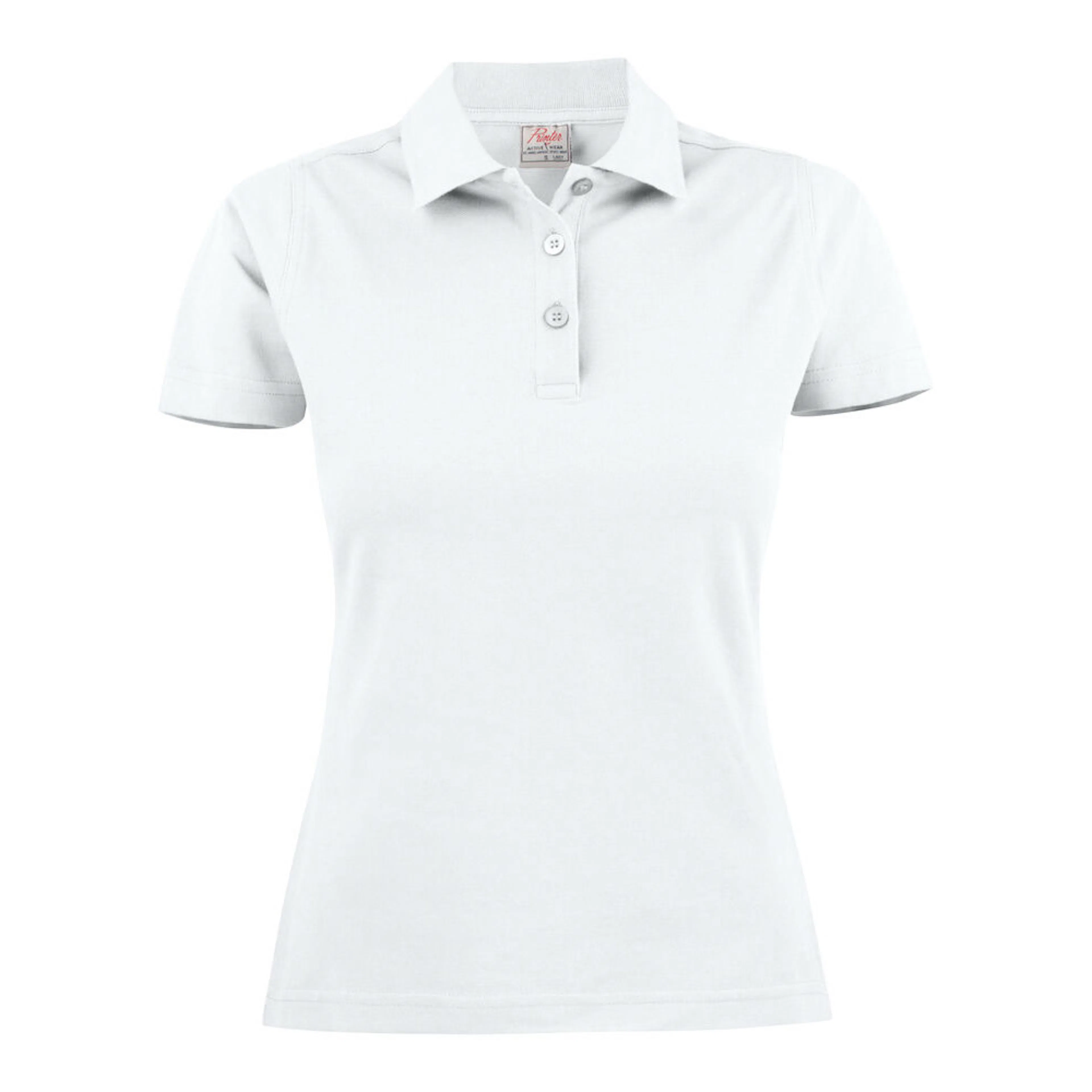 Printer Surf lady polo pique White S Storlek: S, Färg: Vit