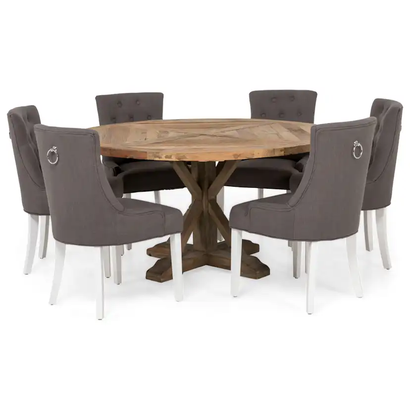 Matgrupp In Living Lyon Ø150 cm Rund med 6 st Viktoria Stolar