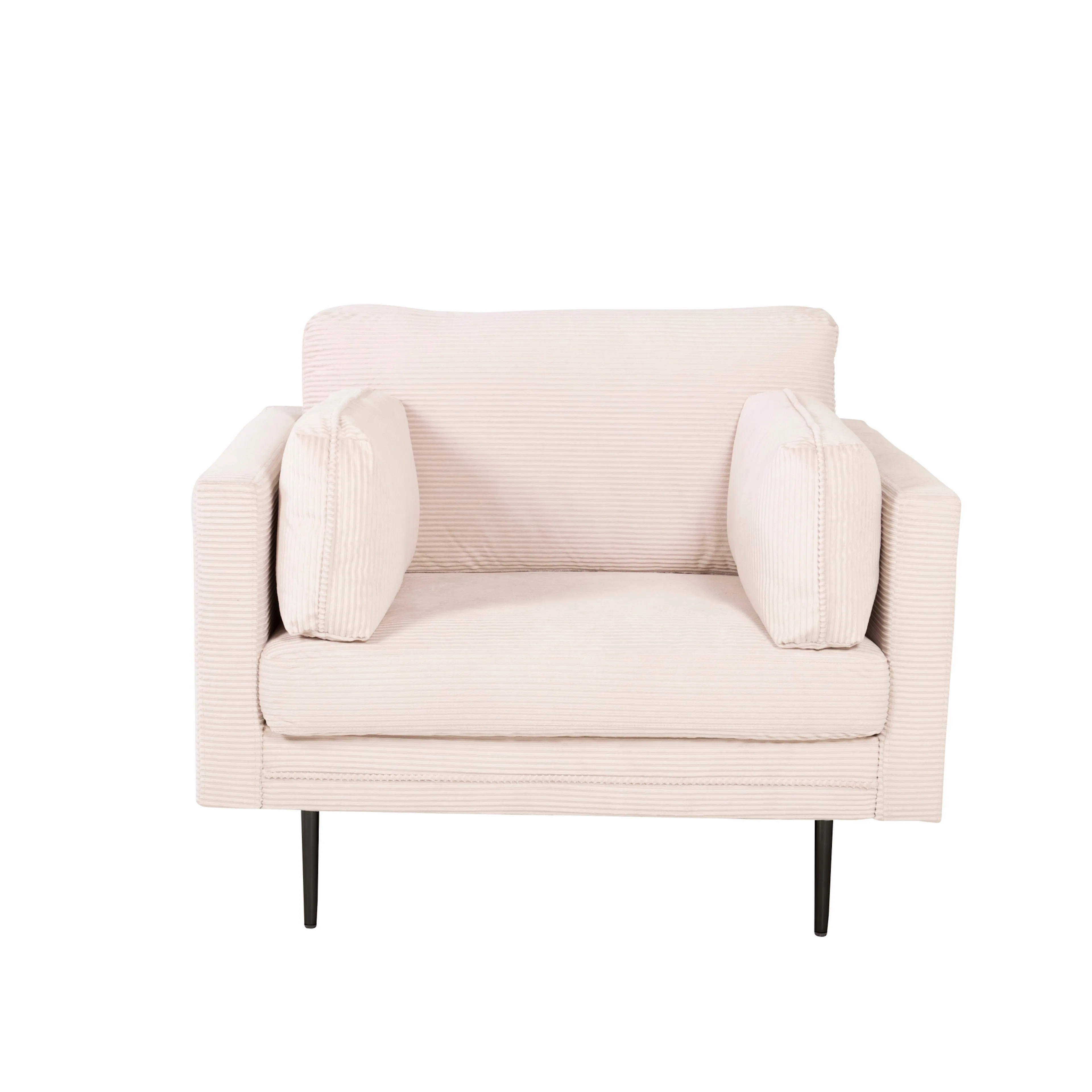 Boom - Single Chair Corduroy - Beige +Black Legs for Boom So Greige/Svart