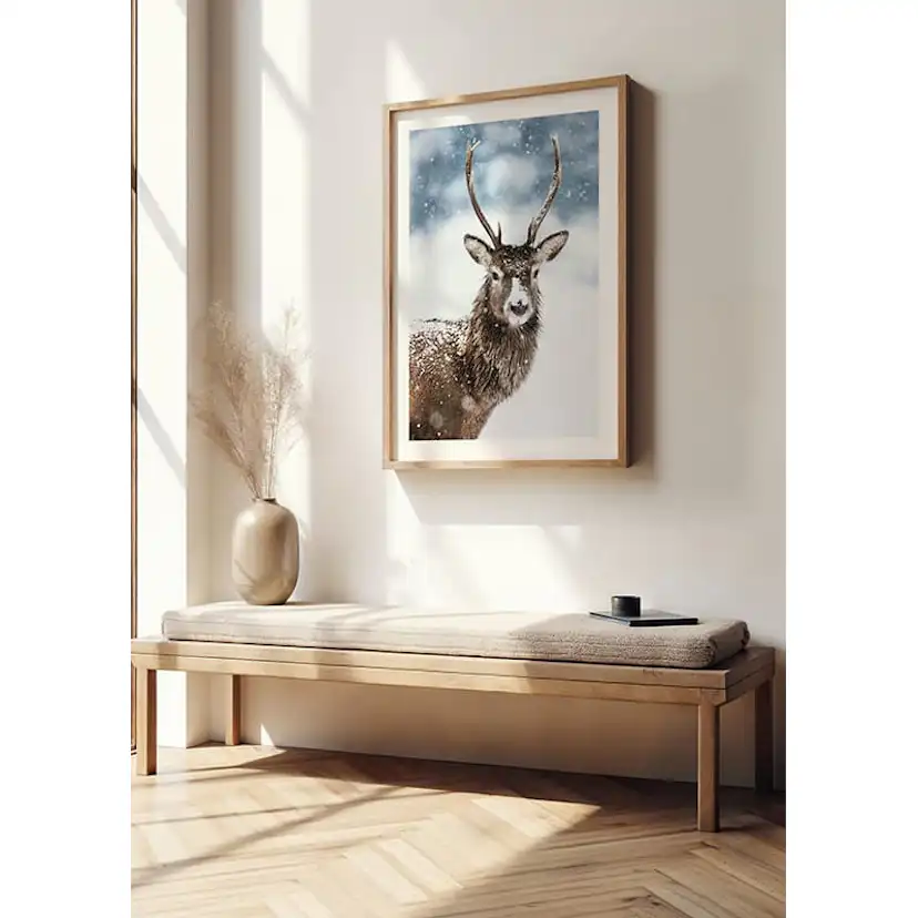 Poster Gallerix Winter Buck In Snow