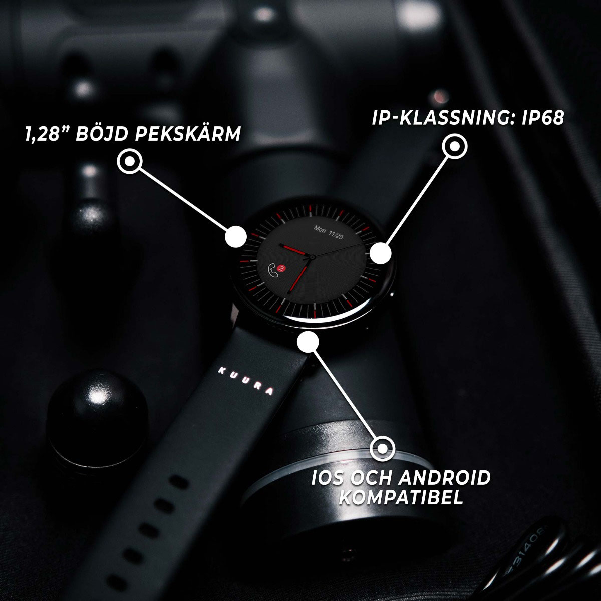 Kuura smartwatch Function F7 v2, silver Silver
