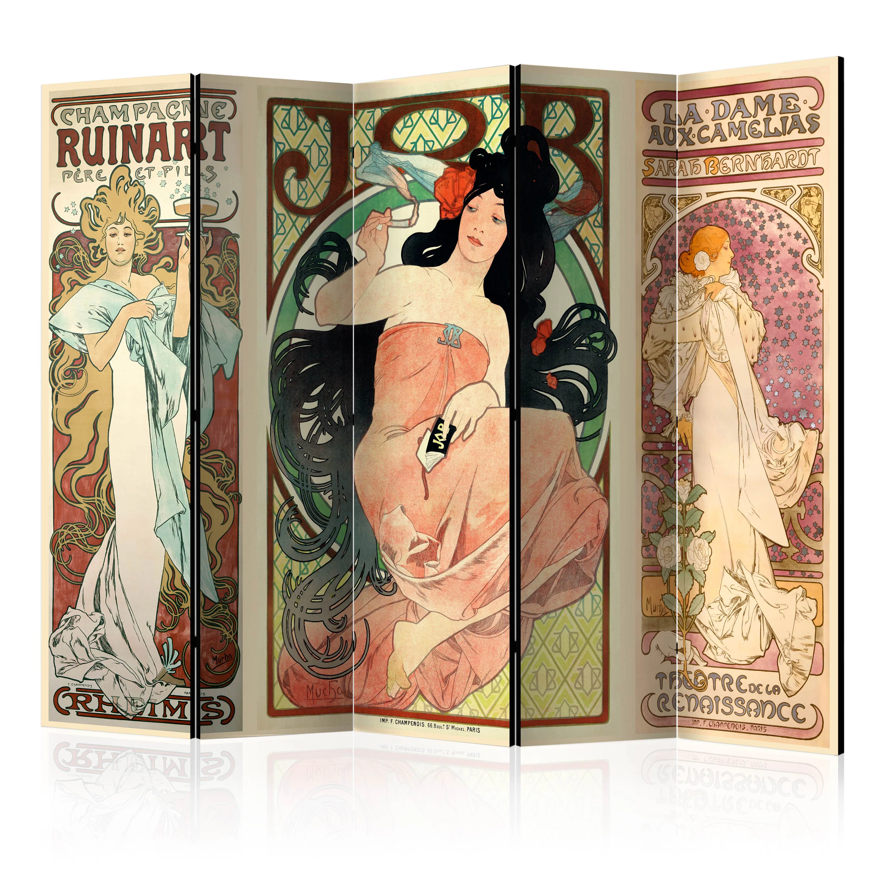 Rumsavdelare Arkiio Alphonse Mucha Women's II 225x172 cm