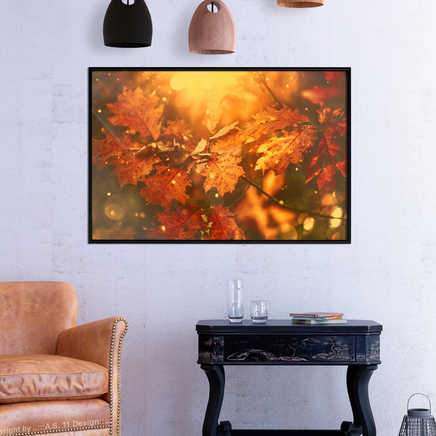 Poster Artgeist Affisch Dancing Leaves