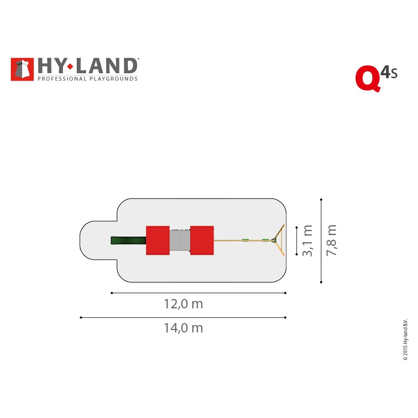 Klätterställning Hy-Land Projekt Q 4 + Swingmodul
