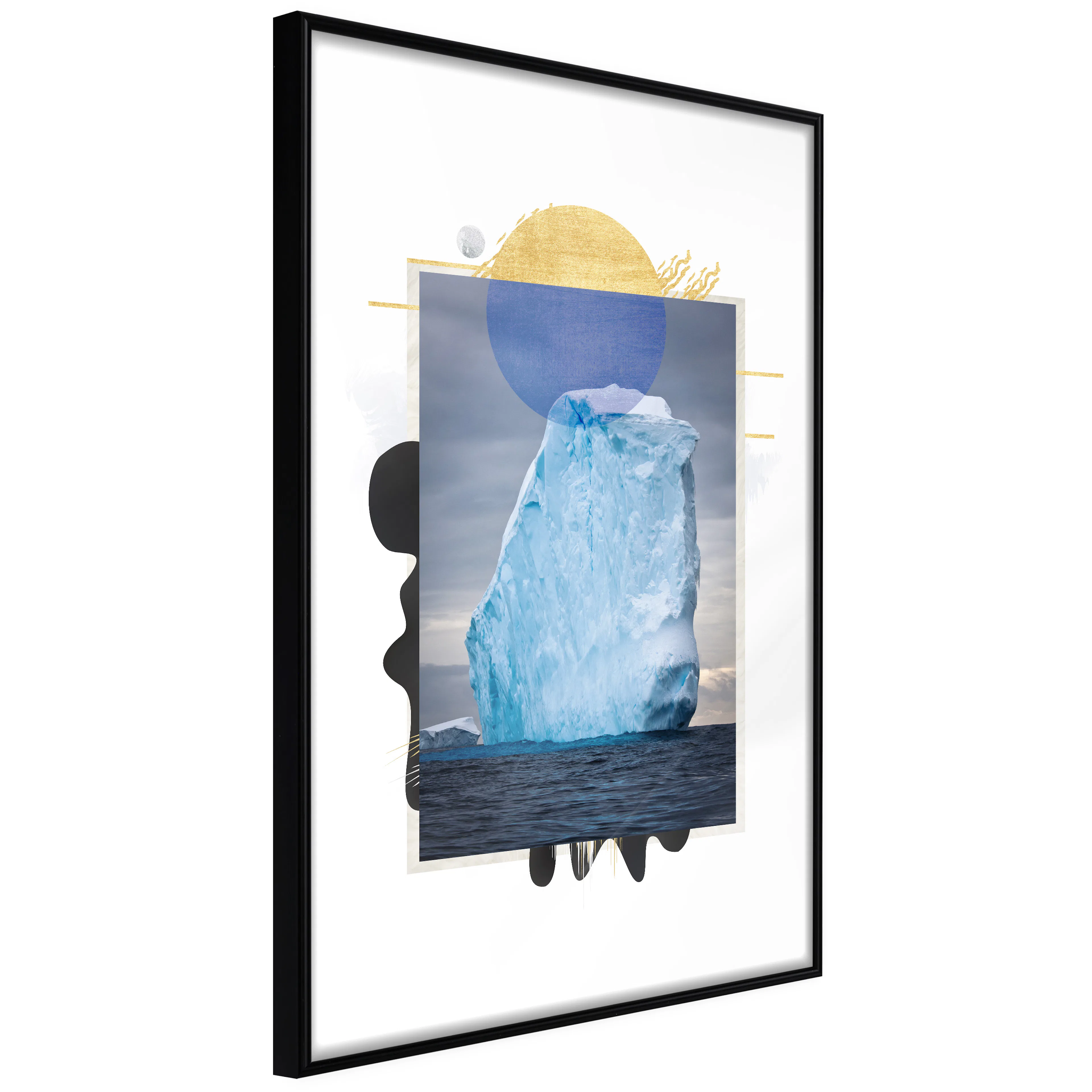 Affisch - Iceberg [Poster] 40x60 Svart ram, 40x60 cm