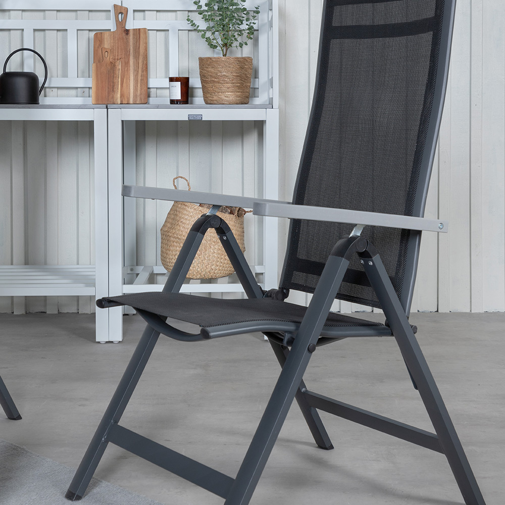 Matgrupp Venture Home Aleyna 160 Svart med 4 Aleyna Positionsstolar
