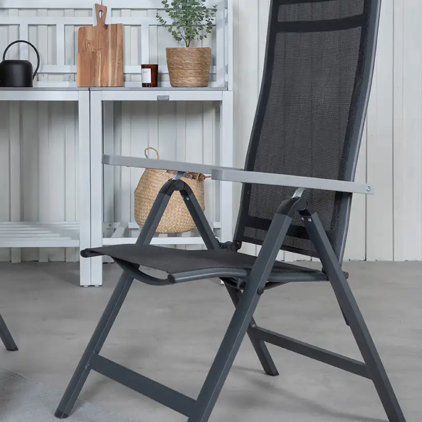 Matgrupp Venture Home Aleyna 160 Svart med 4 Aleyna Positionsstolar