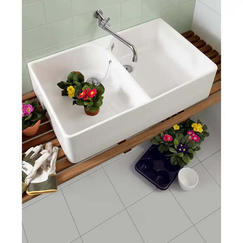 Tvättställ villeroy & Boch O.novo 633100R1 Vit Alpin CeramicPlus, 795 mm