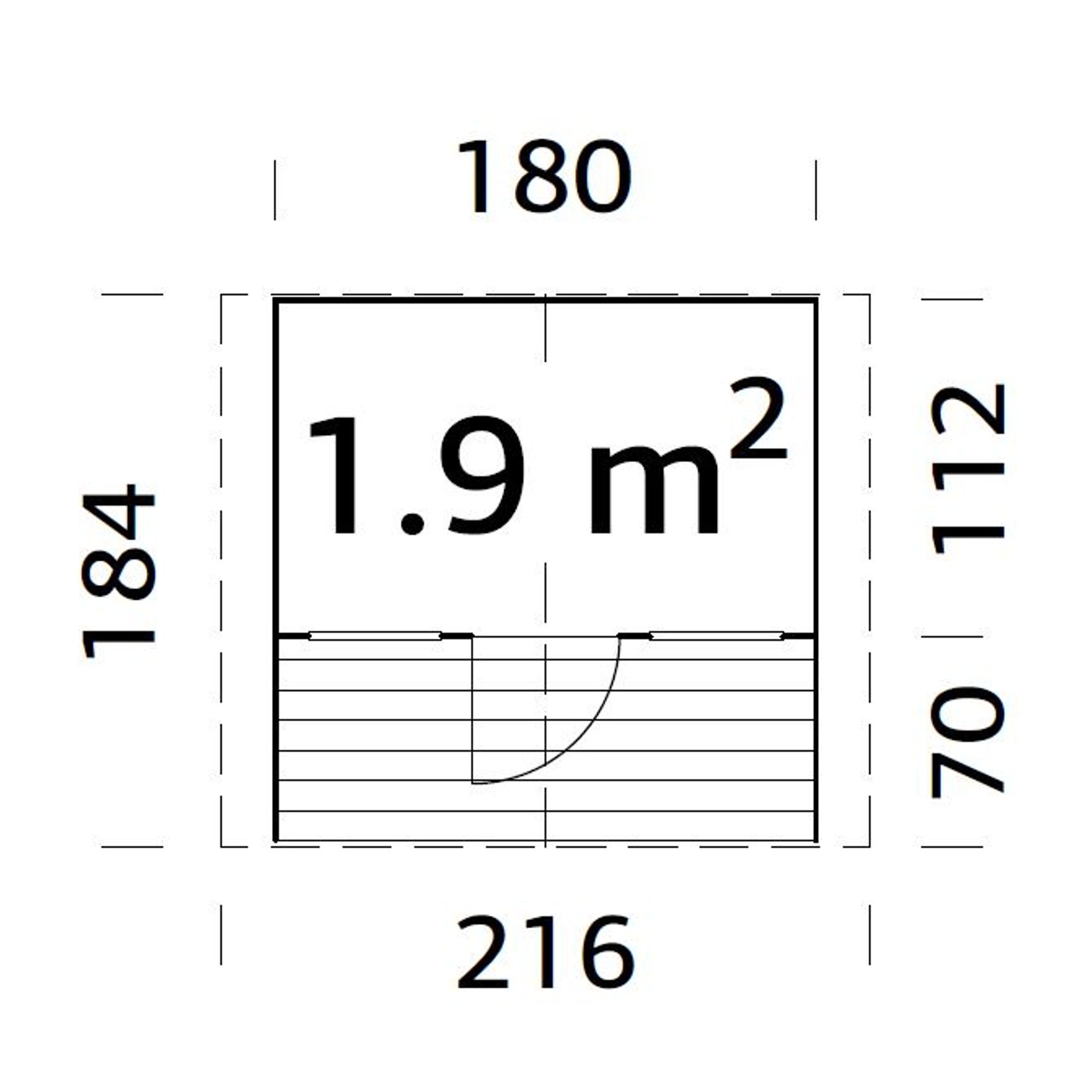 Lekstuga Palmako Felix 1,9 m2
