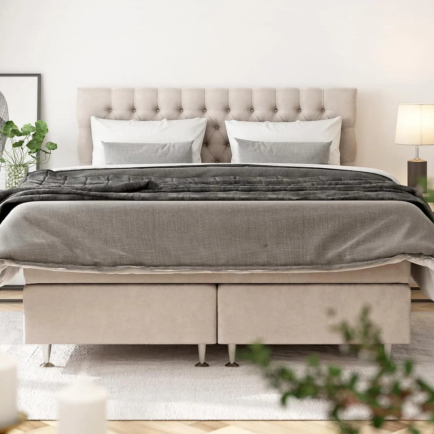 Kontinentalsäng Drömvik Celine 160x200 med Sänggavel