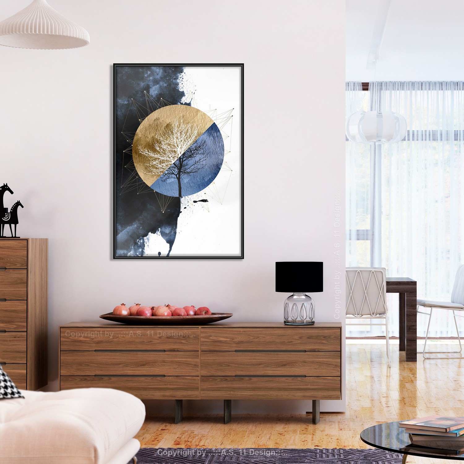 Affisch - Day and Night [Poster] 40x60 Svart ram, 40x60 cm