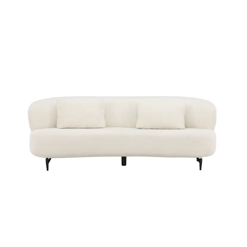 3-sitssoffa Venture Home Luna Boucle Vit