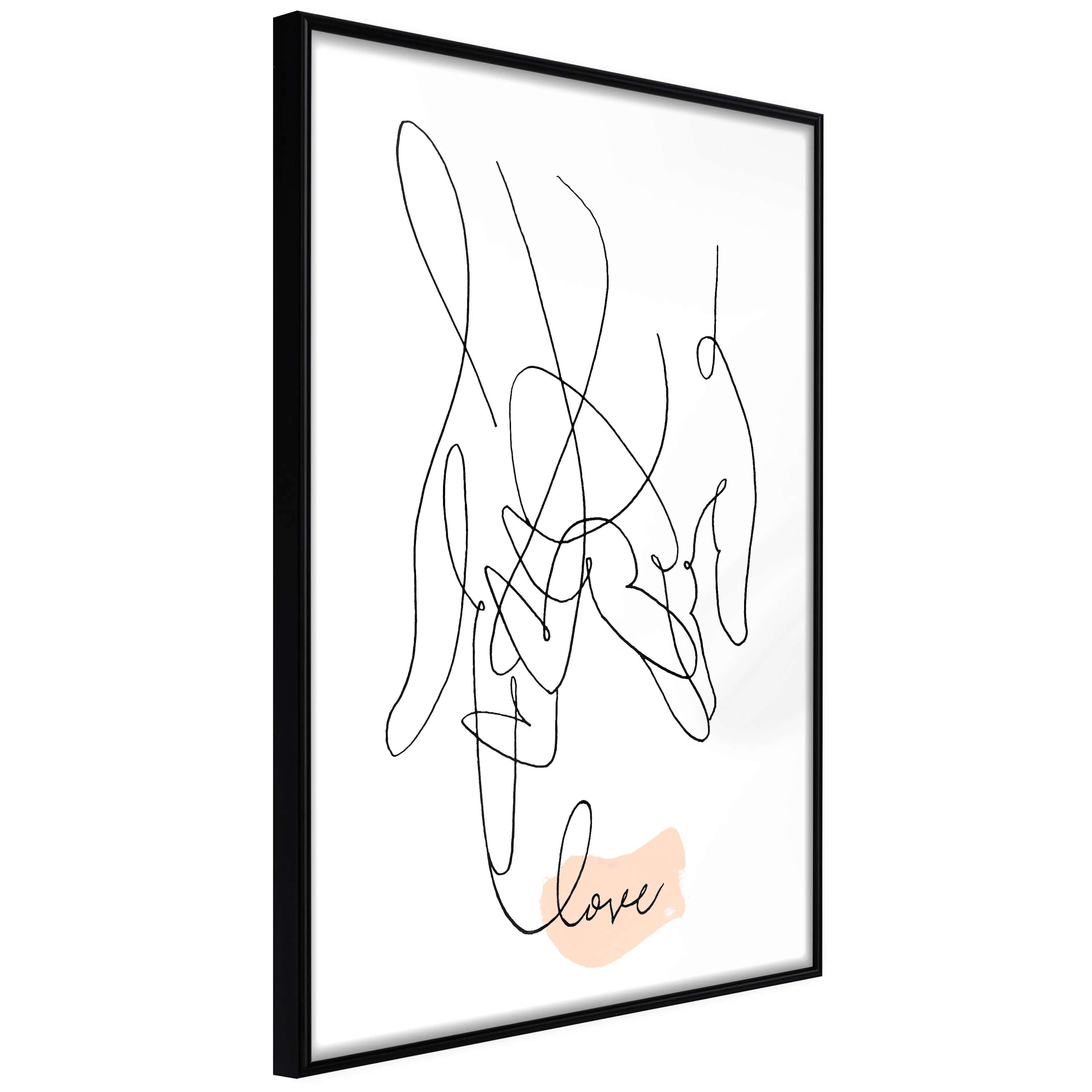 Affisch - Tangled Love [Poster] 40x60 Svart ram, 40x60 cm