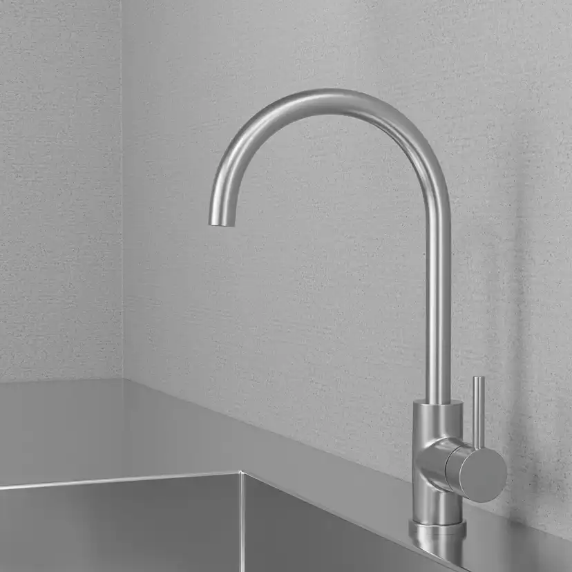 Köksblandare Scandtap Steel Curve Rostfritt Stål