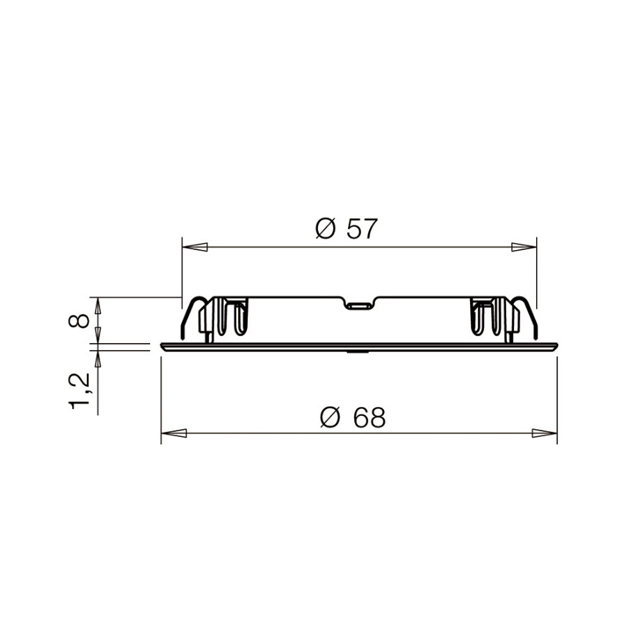 Hermes TW LED 24V/1,7W rf-look Rostfri look