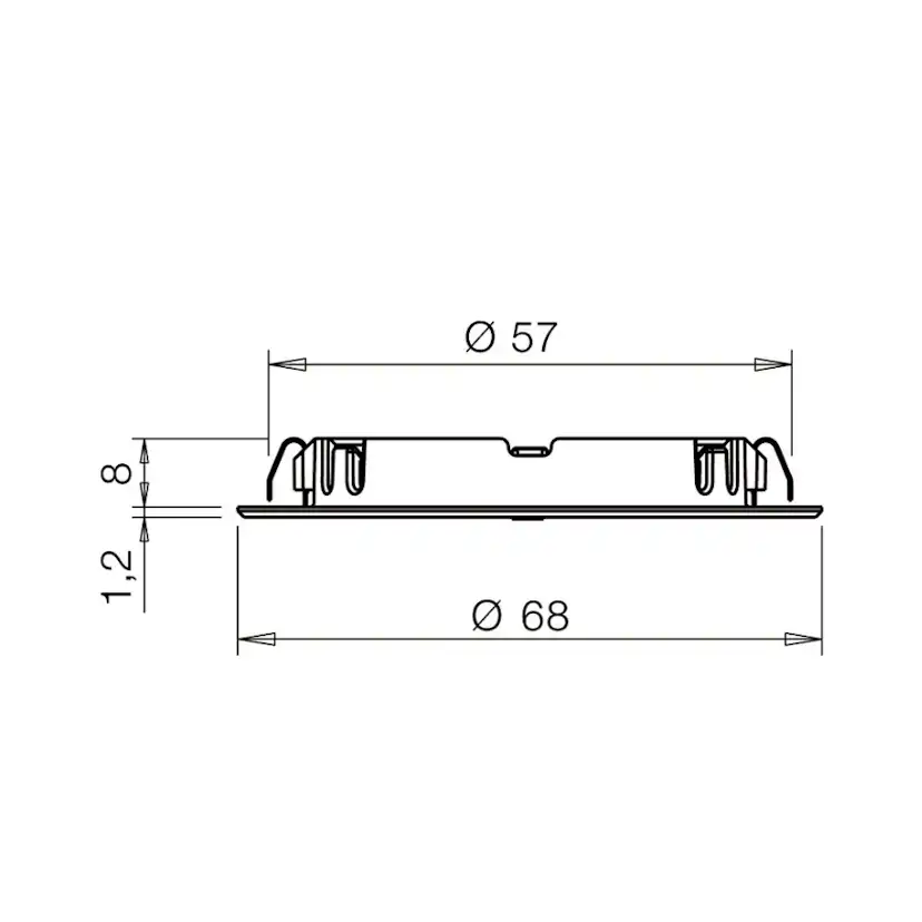 Hermes TW LED 24V/1,7W rf-look Rostfri look