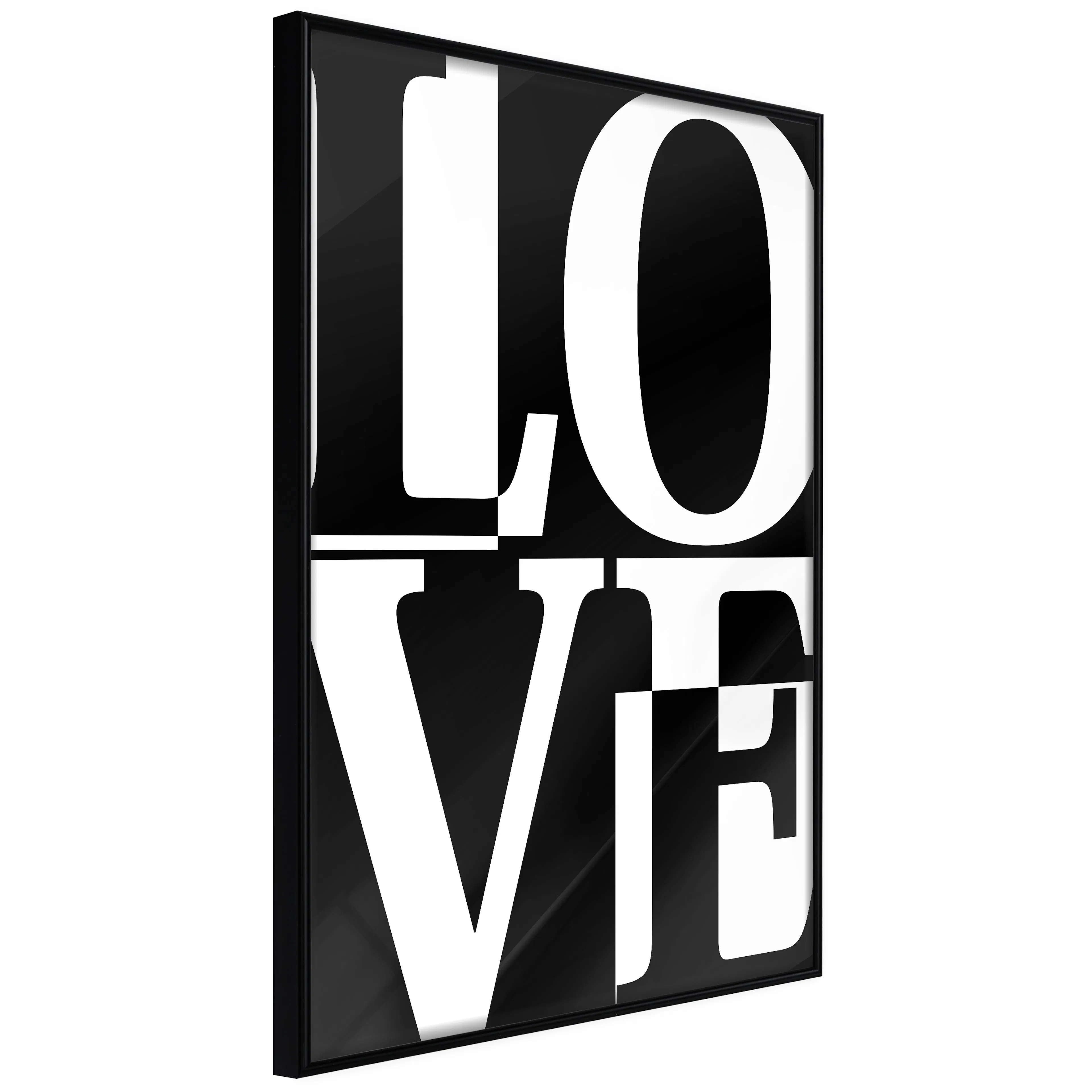 Affisch - Black and White Love [Poster] 40x60 Svart ram, 40x60 cm