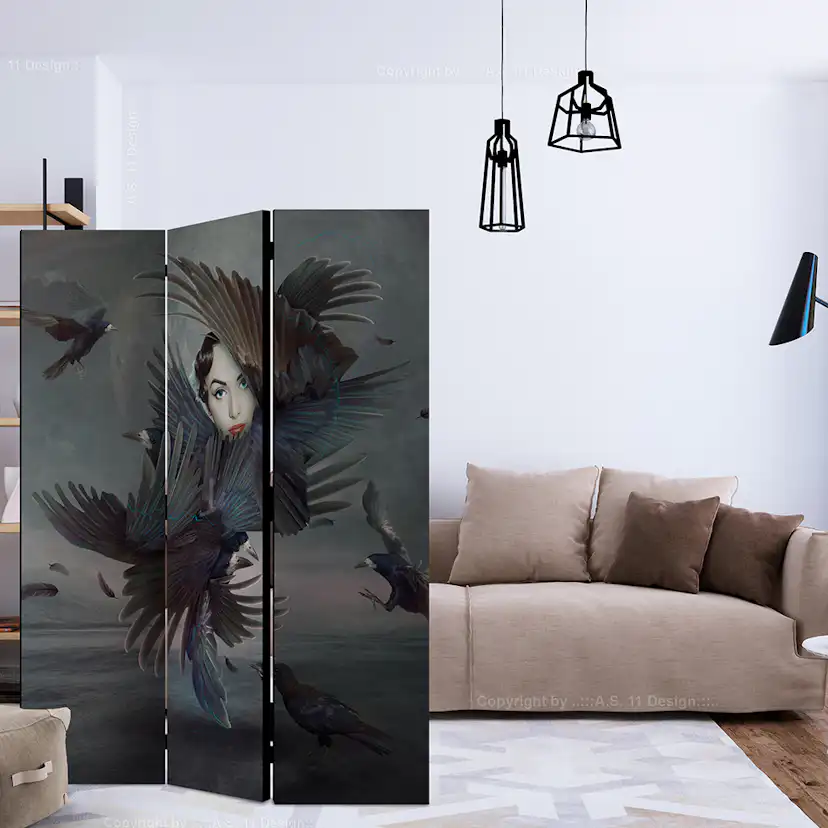 Rumsavdelare Arkiio Covered In Feathers 135x172 cm