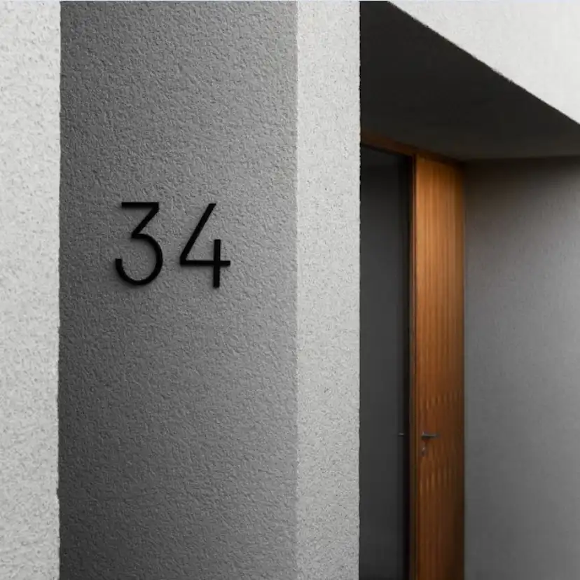 Husnummer Habo Selection Contemporary Stor Svart