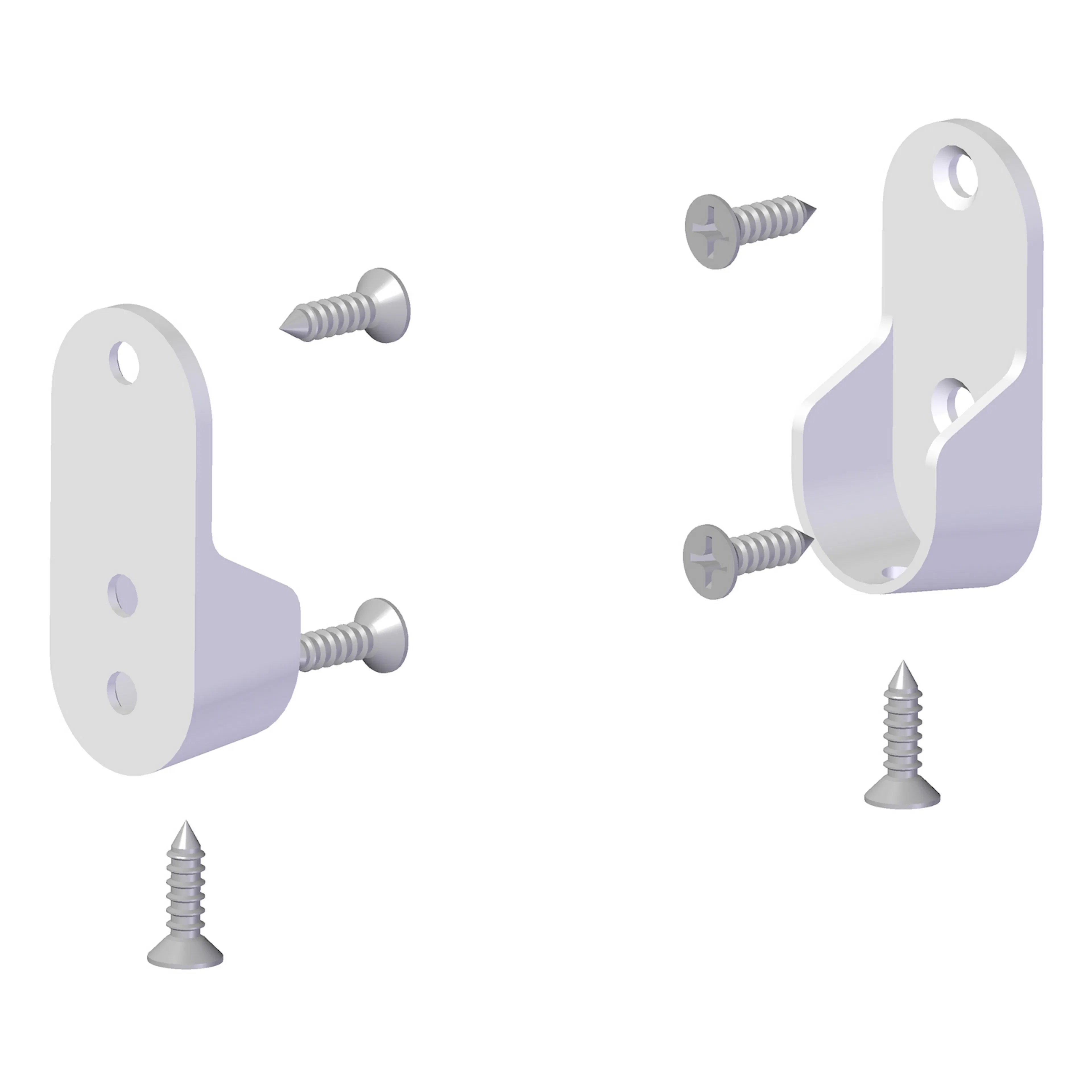 Klädstångsfäste Lundbergs Vägg Wide 2-Pack