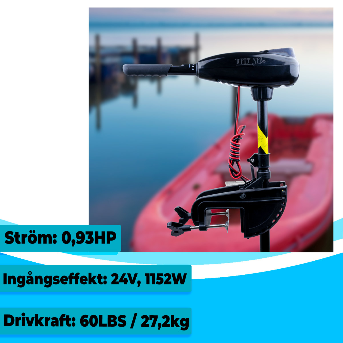 Elmotor Båt Deep Sea Elektrisk 60LBS