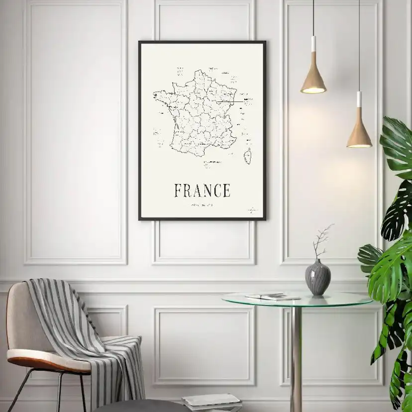 Poster Corkframes Vinkarta Frankrike