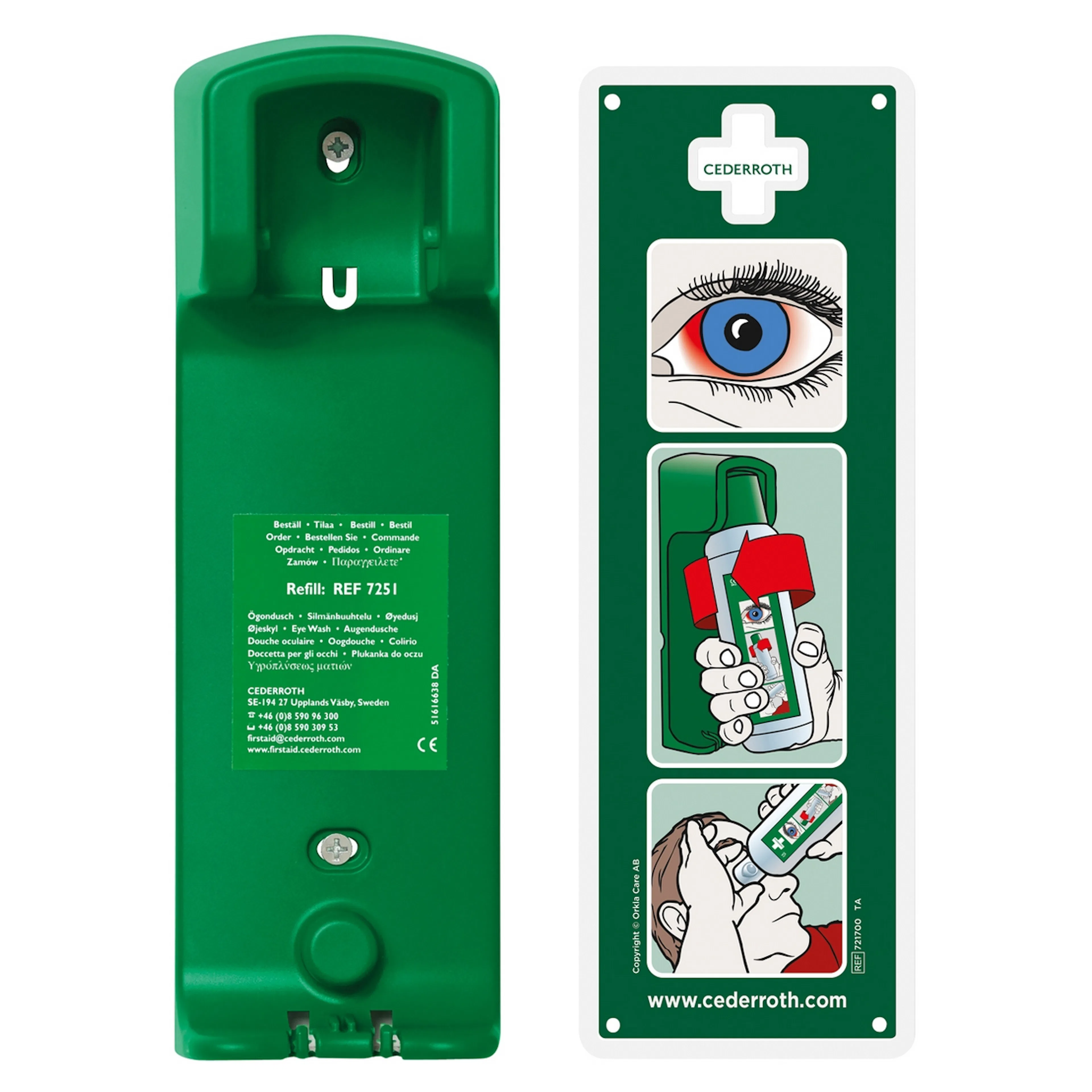 Vägghållare Cederroth till Ögondusch 500 ml