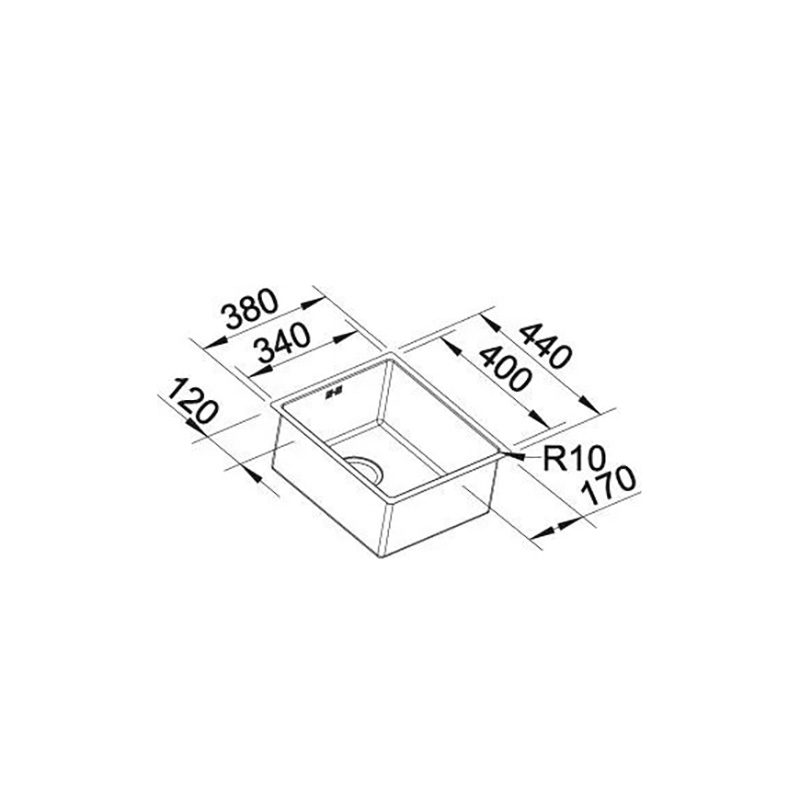 BLANCO CLARON 340-IF DURINOX™ Infällnad/Planlimning
