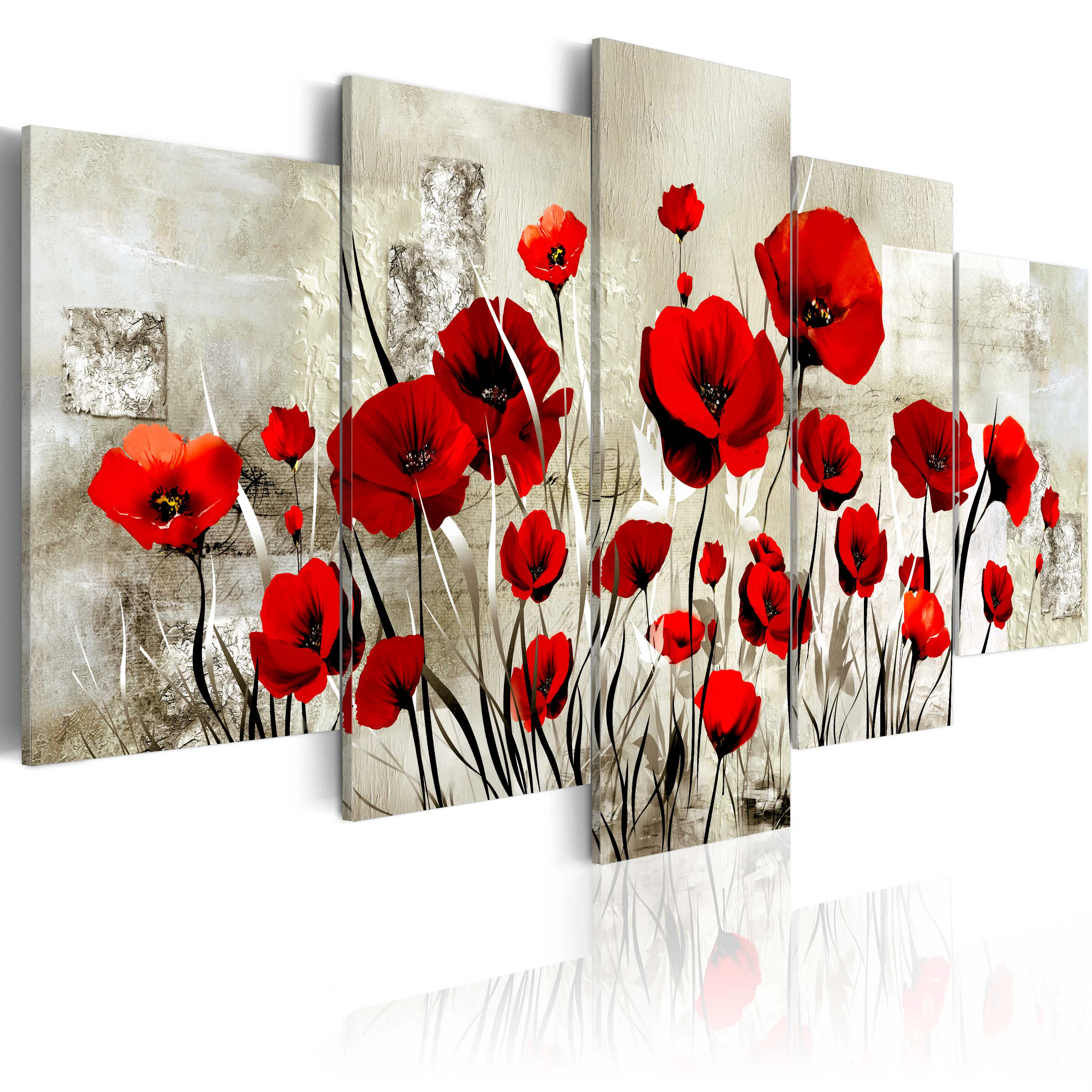 Foto på akryl - Scarlet Field [Glass] 200x100 Mått: 200x100 cm