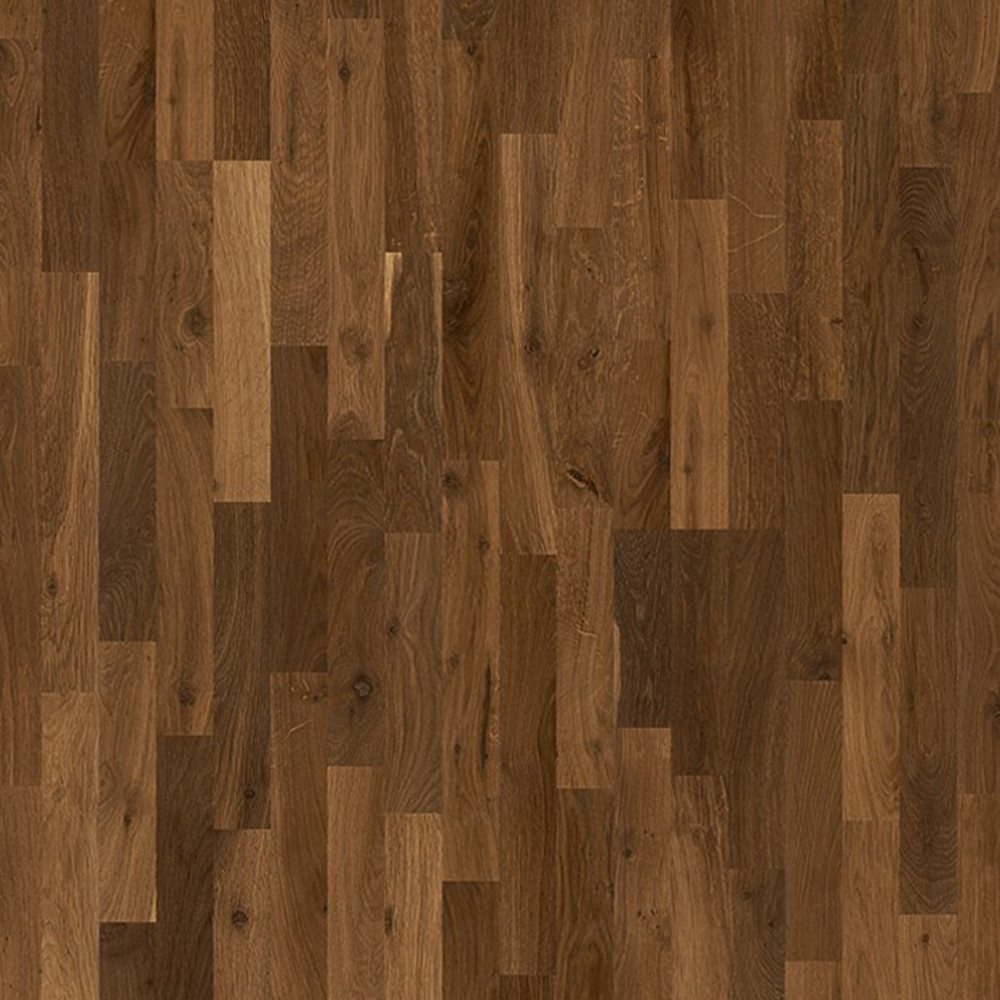 Parkettgolv Berg & Berg Ek L Lappland Dark Borstad Mattlack 3-Stav