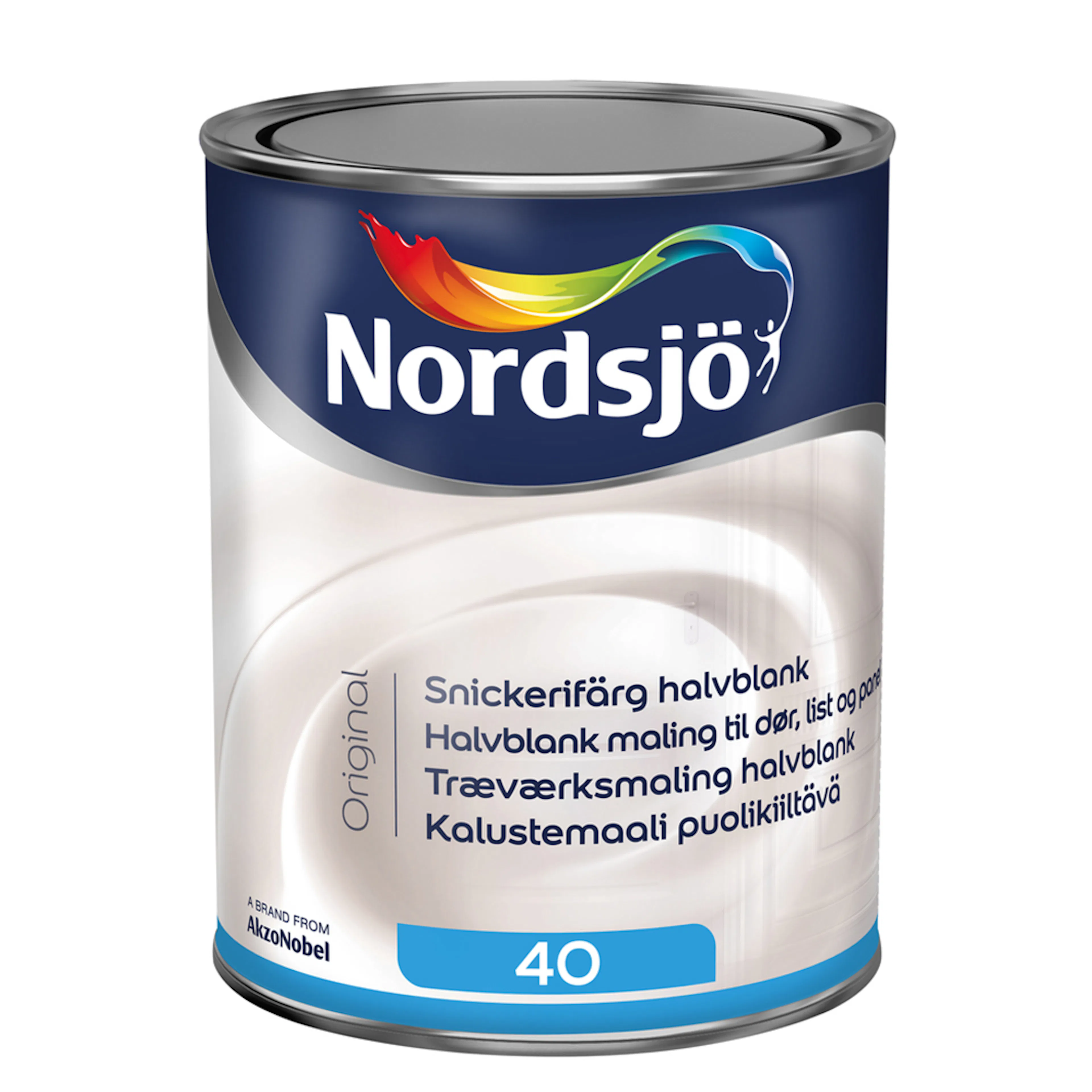 NORDSJÖ ORIGINAL SNICKERI HALVBLANK BW 1 L Volym: 1 L, Vit