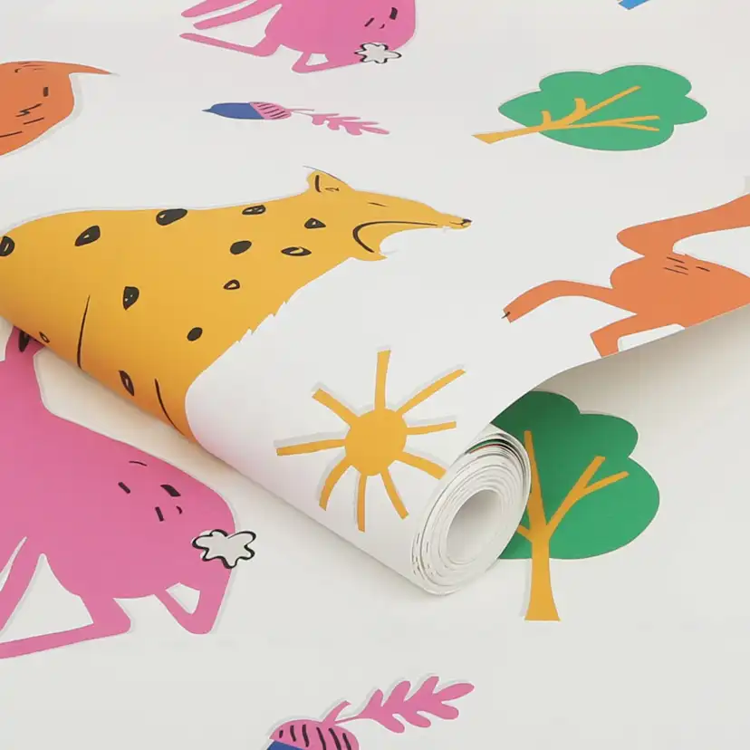 Tapet Joules Country Critters Heroes White/rainbow