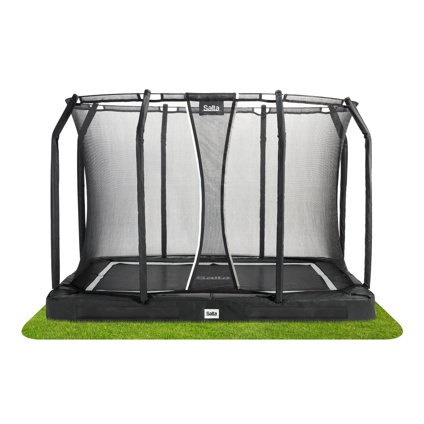 Studsmatta Salta Premium Ground inkl. säkerhetsnät 305x214 cm